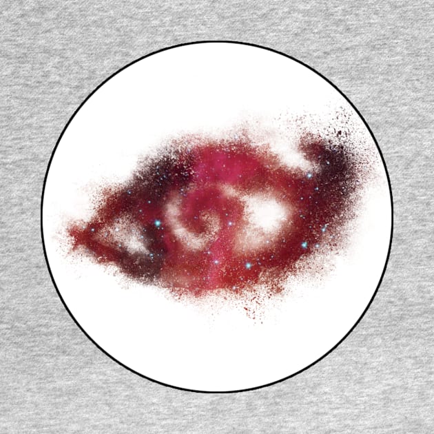 Shadowhunters rune / The mortal instruments - galaxy eye rune sand explosion (red galaxy) - Mundane gift idea by Vane22april